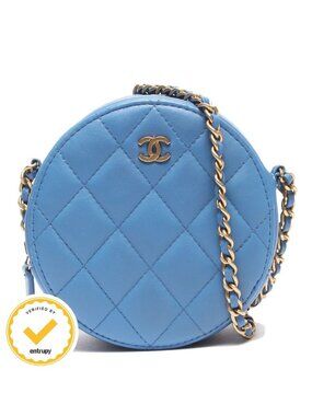 Chanel Chain Shoulder Bag Crossbody Gold Quilted Single